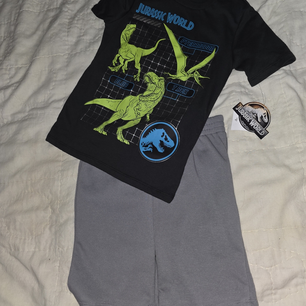 **SOLD**Jurassic World Kids Matching Set - Black and Gray